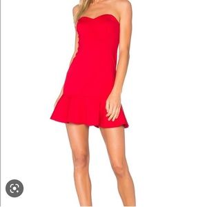 Amanda Uprichard Red strapless dress